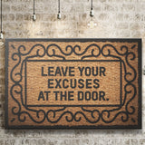 Leave Your Excuses At The Door Canvas Prints Wall Art - Painting Canvas,Office Business Motivation Art, Wall Decor