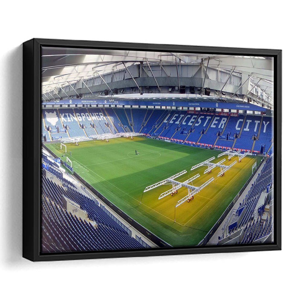 Leicester City Stadium Framed Canvas Prints King Power Stadium Wall Art,Sport Stadium Art Prints, Fan Gift