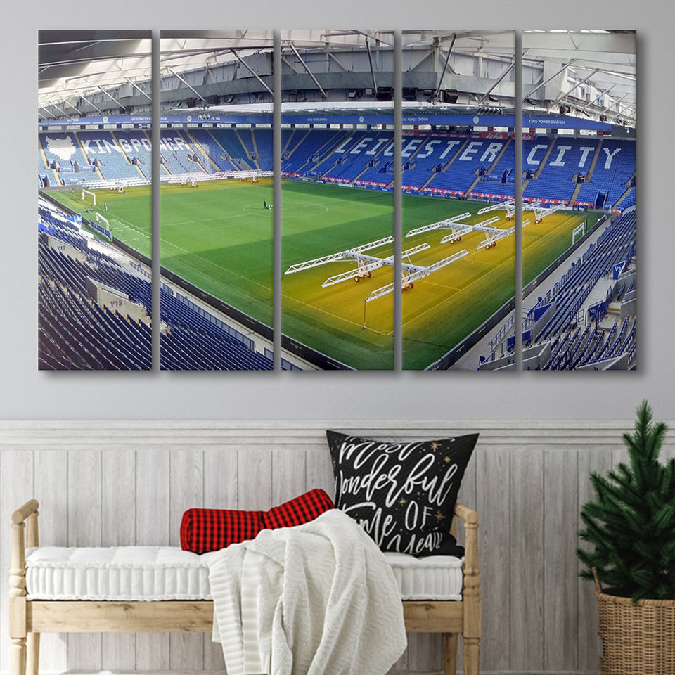 Leicester City Stadium Canvas Prints King Power Stadium Wall Art,Multi Panels B,Sport Stadium Art Prints, Fan Gift