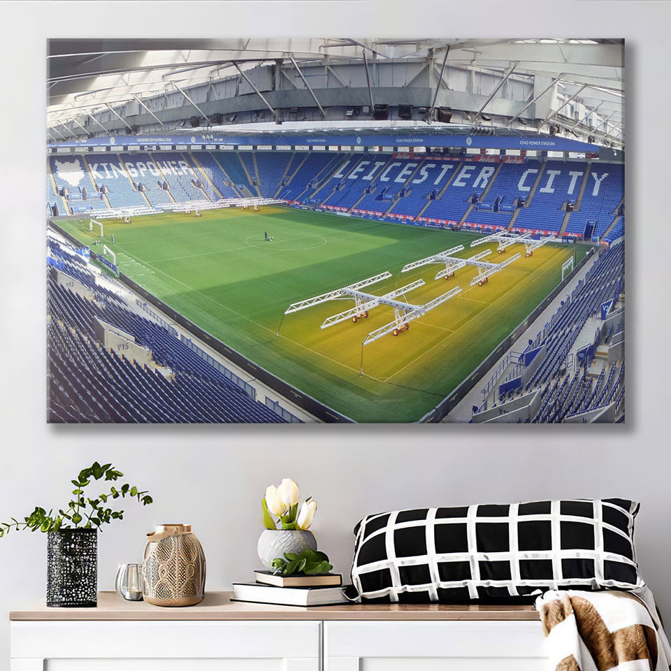 Leicester City Stadium Canvas Prints King Power Stadium Wall Art,Sport Stadium Art Prints, Fan Gift, Wall Decor