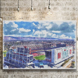 Levis Stadium Watercolor, Sport Art Prints Fan Gift, Canvas Prints Wall Art Decor