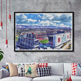Levis Stadium Watercolor, Sport Prints Fan Gift, Framed Art Prints Wall Art Decor
