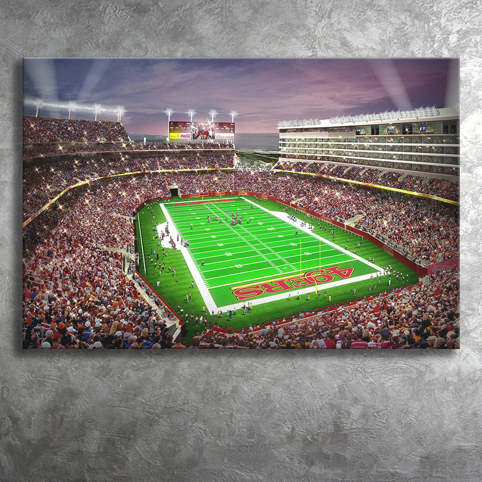 Levis Stadium, Stadium Canvas, Sport Art, Gift for him, Fan Gift, Canvas Prints Wall Art Decor