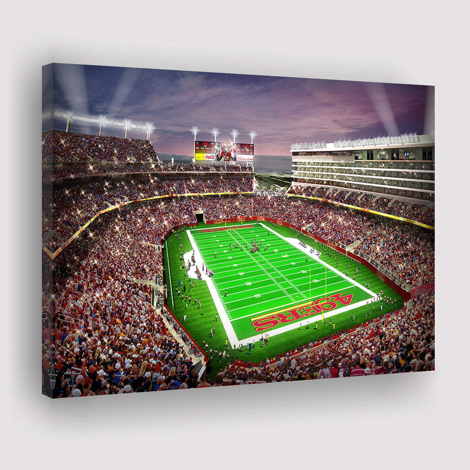 Levis Stadium, Stadium Canvas, Sport Art, Gift for him, Fan Gift, Canvas Prints Wall Art Decor