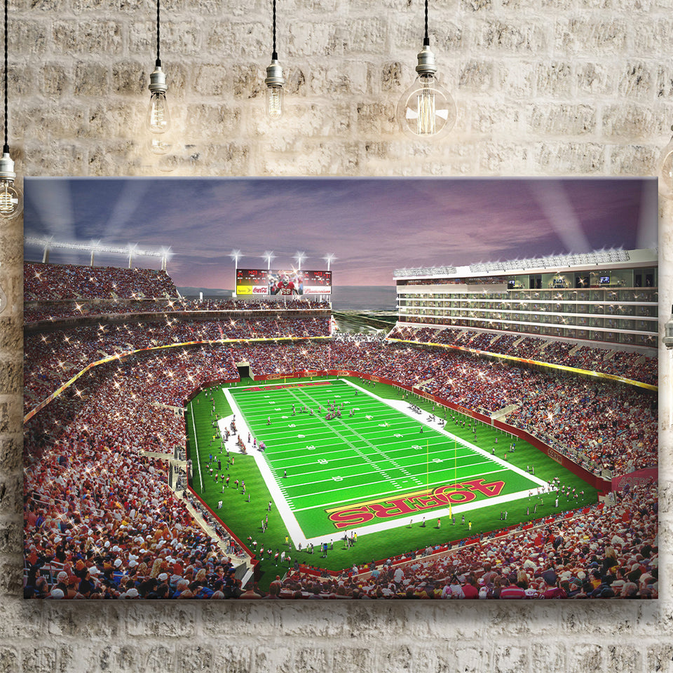 Levis Stadium, Stadium Canvas, Sport Art, Gift for him, Fan Gift, Canvas Prints Wall Art Decor