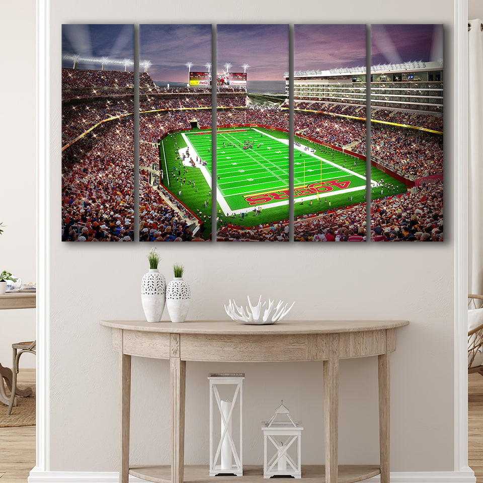 Levis Stadium, Stadium Canvas, Sport Art, Gift for him, Multi Panels B, Canvas Prints Wall Art Decor