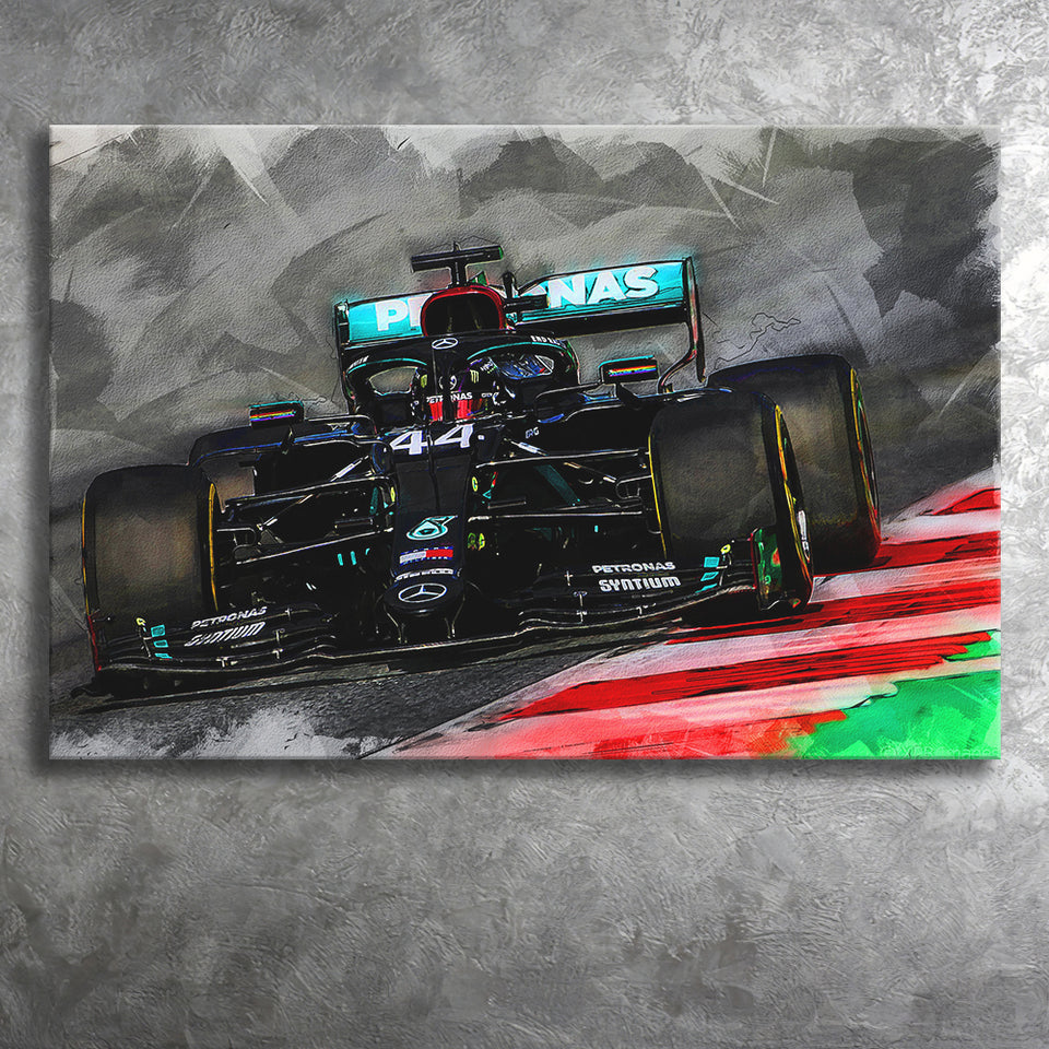 Lewis Hamilton Canvas Art, Formula 1 Racing Poster