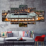 Liberty Stadium, Swansea, Wales, Football Stadium 5 Pieces Canvas Prints Wall Art - Painting Canvas, Multi Panel, Fan Gift