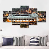Liberty Stadium, Swansea, Wales, Football Stadium 5 Pieces Canvas Prints Wall Art - Painting Canvas, Multi Panel, Fan Gift