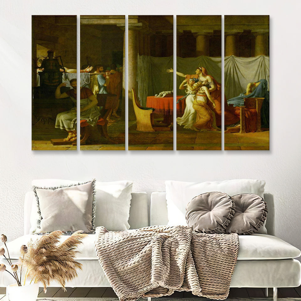 Lictors Bring To Brutus Bodies By David 5 Pieces B Canvas Prints Wall Art - Painting Canvas, Multi Panels,5 Panel, Wall Decor