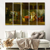 Lictors Bring To Brutus Bodies By David 5 Pieces B Canvas Prints Wall Art - Painting Canvas, Multi Panels,5 Panel, Wall Decor