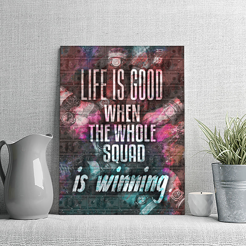 Life Is Good Motivation Art Canvas Wall Art - Canvas Prints, Painting Canvas, Canvas Art, Prints for Sale