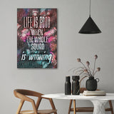 Life Is Good Motivation Art Canvas Wall Art - Canvas Prints, Painting Canvas, Canvas Art, Prints for Sale