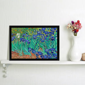 Lilies Art By Vincent Van Gogh Framed Canvas Wall Art - Framed Prints, Canvas Prints, Prints for Sale, Canvas Painting