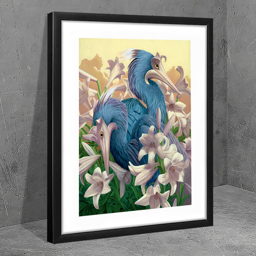 Lily bird - Art Prints, Framed Prints, Wall Art Prints, Frame Art