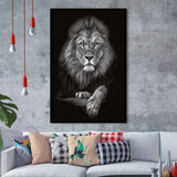 Lion Print Framed Art Print Wall Decor - Painting Art, Framed Picture, Home Decor
