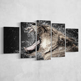 Lion, Lion Portrait Canvas Art Multi Panels,Canvas Prints Wall Art Home Decor