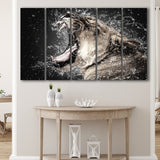 Lion, Lion Portrait Canvas Art 5 Panels B,Large Canvas,Canvas Prints Wall Art Home Decor