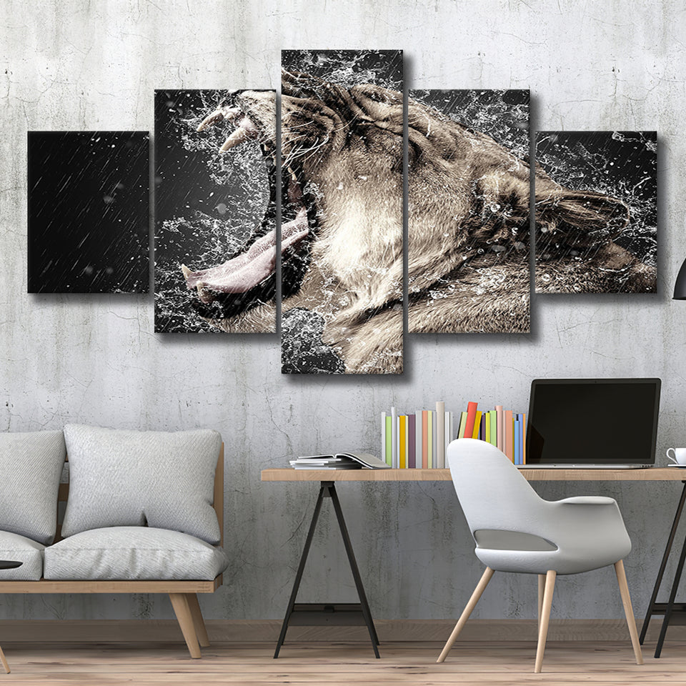 Lion, Lion Portrait Canvas Art Multi Panels,Canvas Prints Wall Art Home Decor