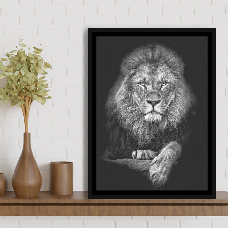 Lion Canvas Print Framed Canvas Prints Wall Art - Painting Canvas, Framed Picture, Home Art Decor