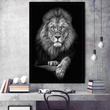 Lion Print Framed Art Print Wall Decor - Painting Art, Framed Picture, Home Decor