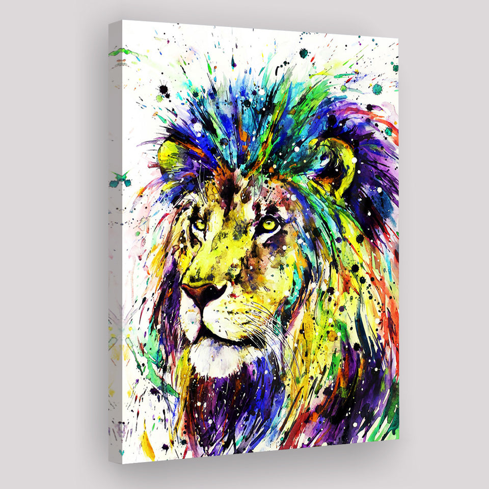 Lion Colorful Graffiti Canvas Prints Wall Art Decor - Painting Canvas, Home Decor, Art Print, Art For Sale