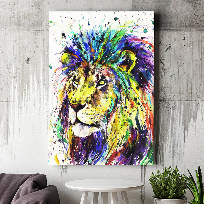 Lion Colorful Graffiti Canvas Prints Wall Art Decor - Painting Canvas, Home Decor, Art Print, Art For Sale