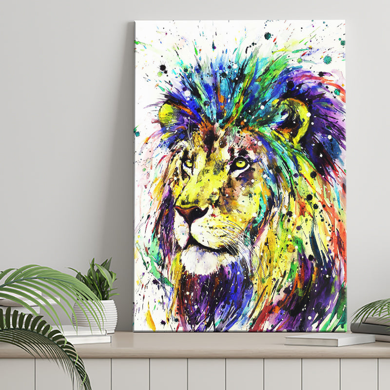 Lion Colorful Graffiti Canvas Prints Wall Art Decor - Painting Canvas, Home Decor, Art Print, Art For Sale