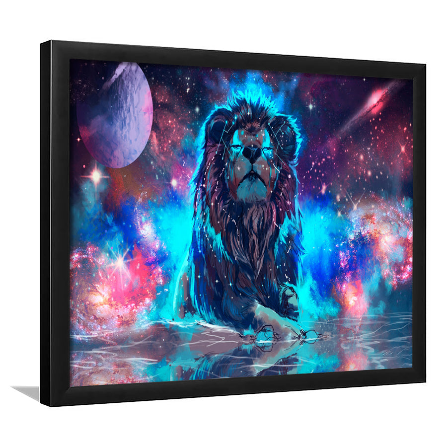 Lion Constellation Framed Art Prints Wall Decor - Painting Art, Black Frame, Home Decor, Prints for Sale