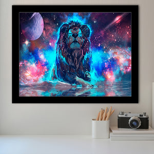 Lion Constellation Framed Art Prints Wall Decor - Painting Art, Black Frame, Home Decor, Prints for Sale