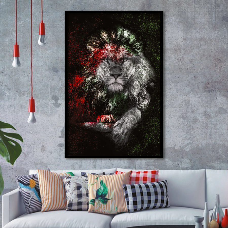 Lion Graffiti 3 Framed Art Prints Wall Decor - Painting Prints, Wall Art, Framed Picture, For Sale