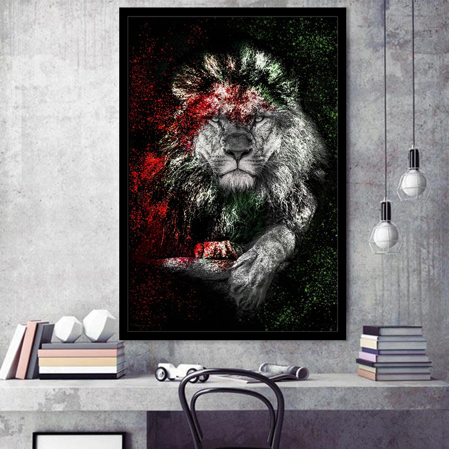Lion Graffiti 3 Framed Art Prints Wall Decor - Painting Prints, Wall Art, Framed Picture, For Sale