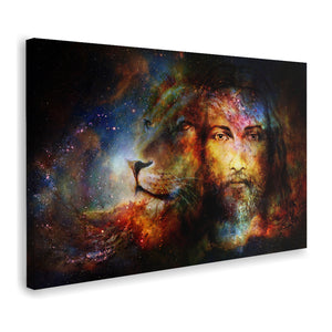 Lion Jesus Art Canvas Wall Art - Canvas Prints, Prints for Sale, Canvas Painting, Home Decor
