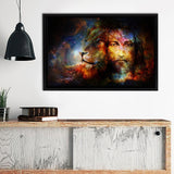 Lion Jesus Art Framed Canvas Wall Art - Canvas Prints, Framed Art, Prints for Sale, Canvas Painting