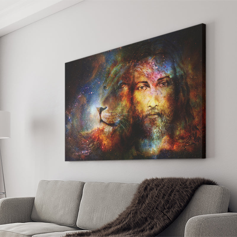 Lion Jesus Art Canvas Wall Art - Canvas Prints, Prints for Sale, Canvas Painting, Home Decor