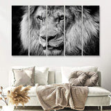Lion Original Art 5 Piece B Canvas Prints Wall Art Decor - Painting Canvas, Multi Panels
