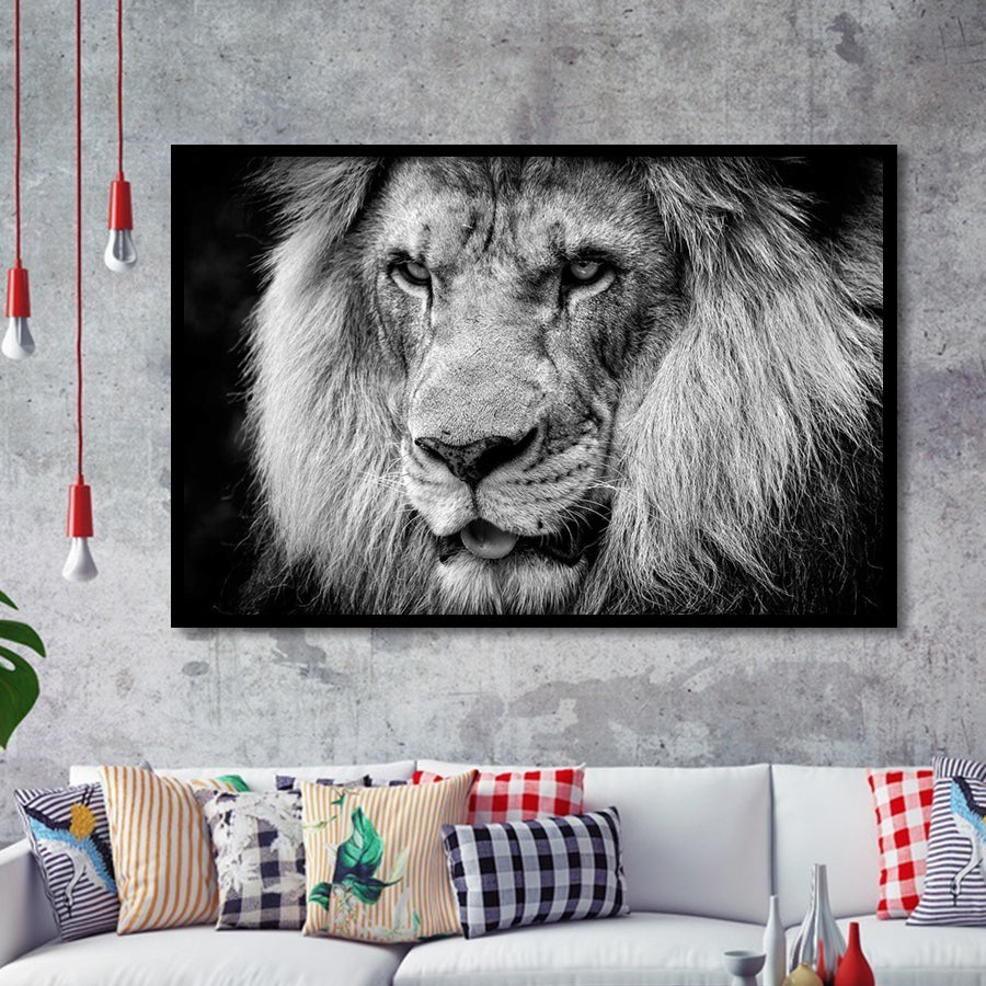 Lion Original Art Framed Art Prints Wall Decor - Painting Prints, Framed Picture, Home Decor