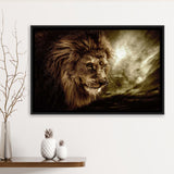 Lion Pictures Art Framed Canvas Prints Wall Art Decor - Paiting Canvas, Art Prints, Floating Frame