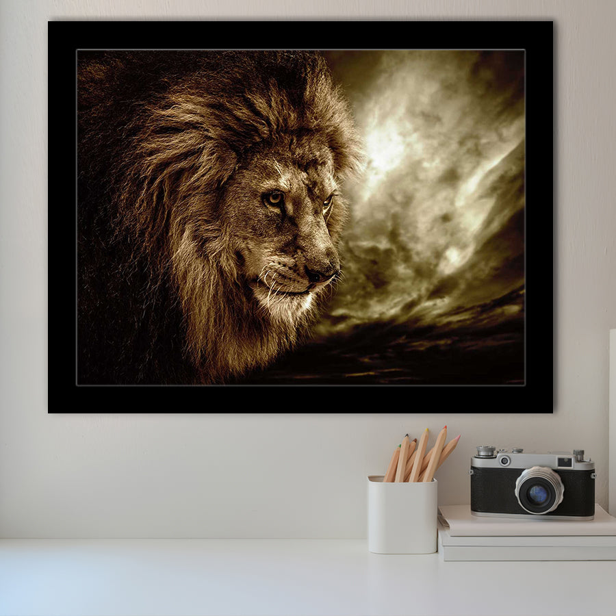 Lion Pictures Art Framed Art Prints Wall Decor - Painting Prints, Framed Picture, Home Decor