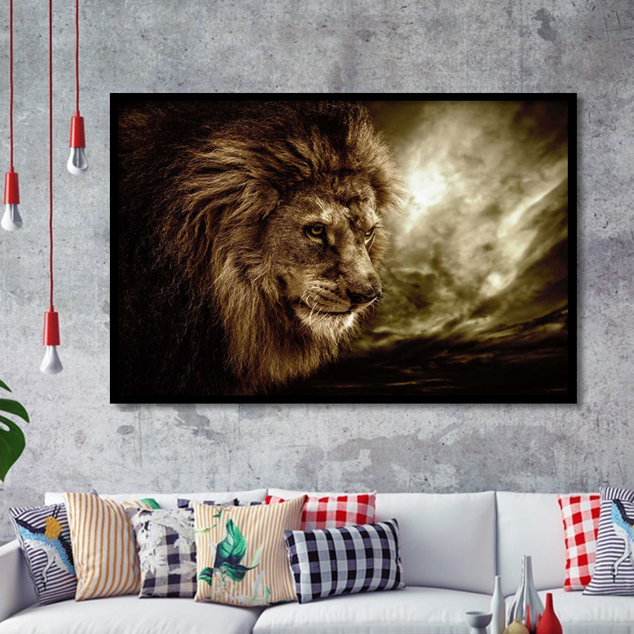 Lion Pictures Art Framed Art Prints Wall Decor - Painting Prints, Framed Picture, Home Decor