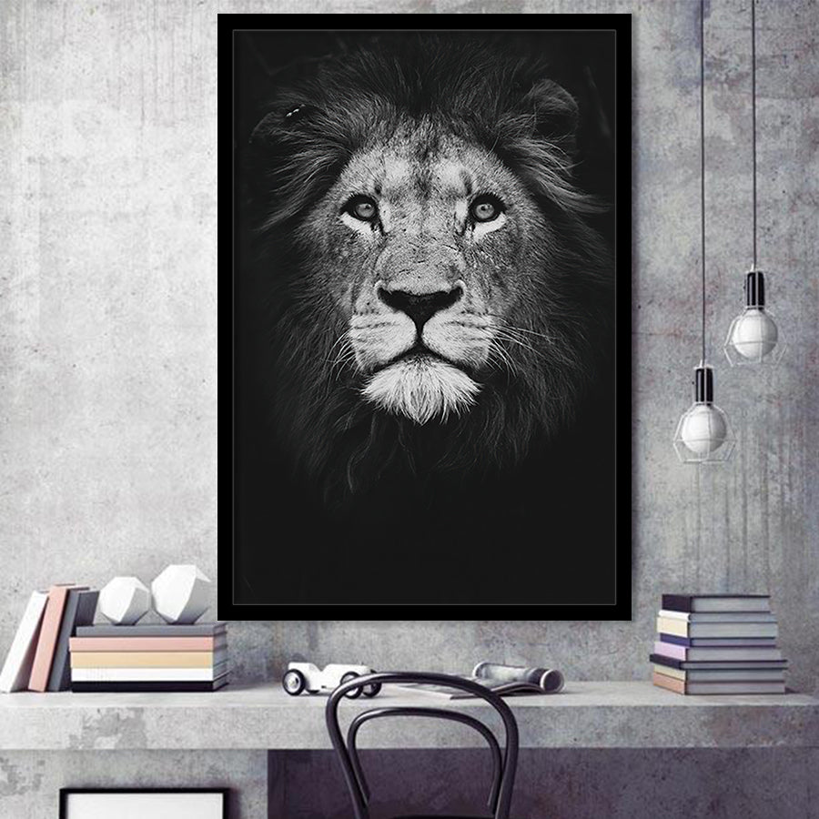 Lion Portrait 3 Framed Art Prints Wall Decor - Painting Prints, Wall Art, Framed Picture, For Sale