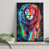 Lion Portrait Water Colorful Canvas Prints Wall Art Decor - Painting Canvas, Home Decor, Art Print, Art For Sale