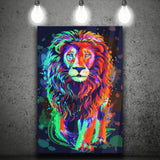 Lion Portrait Water Colorful Canvas Prints Wall Art Decor - Painting Canvas, Home Decor, Art Print, Art For Sale