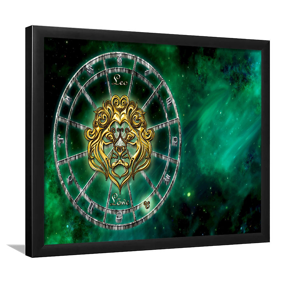 Lion Zodiac Sign Horoscope Framed Art Prints - Framed Prints, Prints For Sale, Painting Prints,Wall Art Decor
