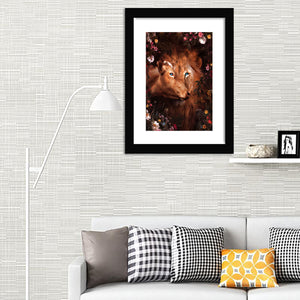 Lion and Calf-Canvas art,Art print,Frame art