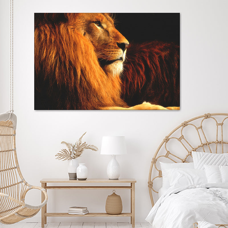 Lion In The Dark Canvas Wall Art - Canvas Prints, Prints for Sale, Canvas Painting, Canvas On Sale