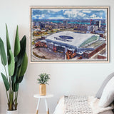 Lions Football Team Watercolor, Sport Art Prints Fan Gift, Framed Canvas Prints Wall Art Decor