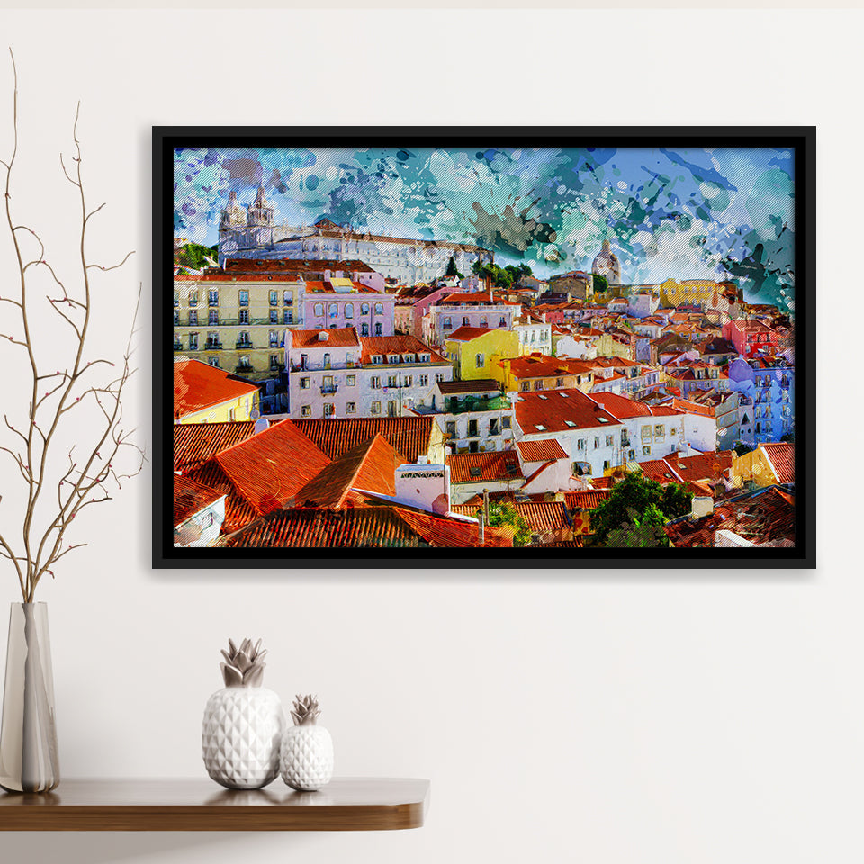Lisbon Framed Canvas Prints Wall Art Decor - Painting Canvas, Framed Picture, Home Decor