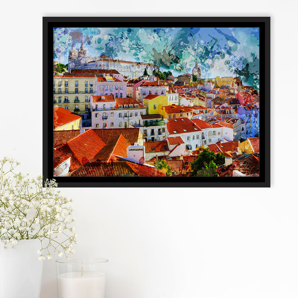 Lisbon Framed Canvas Prints Wall Art Decor - Painting Canvas, Framed Picture, Home Decor