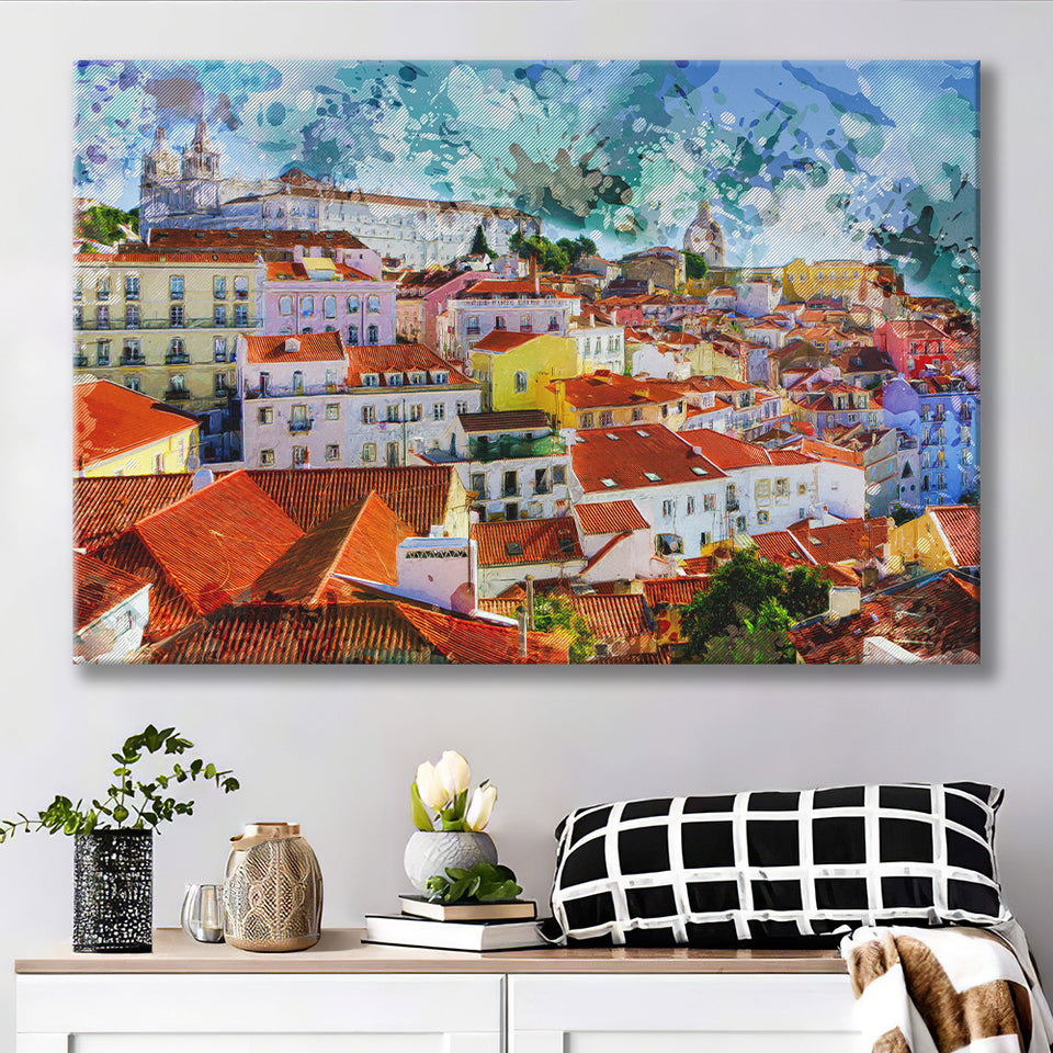 Lisbon Canvas Prints Wall Art Decor - Painting Canvas, Art Print, Home Decor, Ready to Hang